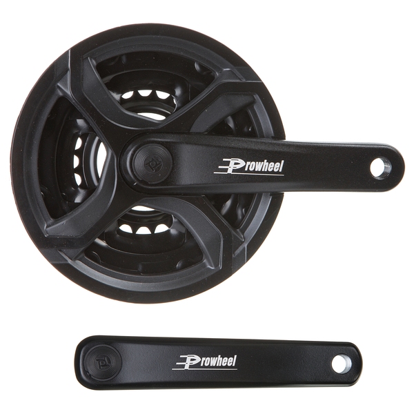 Шатуны PROWHEEL TA-CQ02 152MM CHAINRINGS 24/34/42T w/PLASTIC BLACK CHAINGUARD