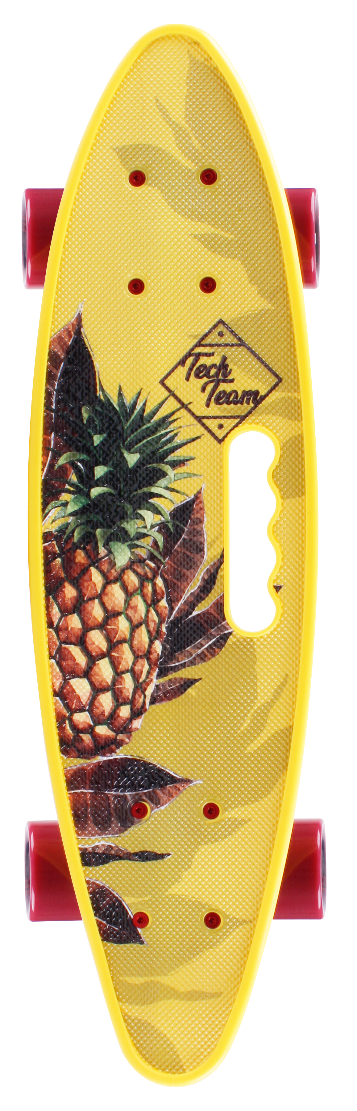 Скейтборд пластиковый Fishboard 23 print (mini)yellow1/4 TLS-409 mini