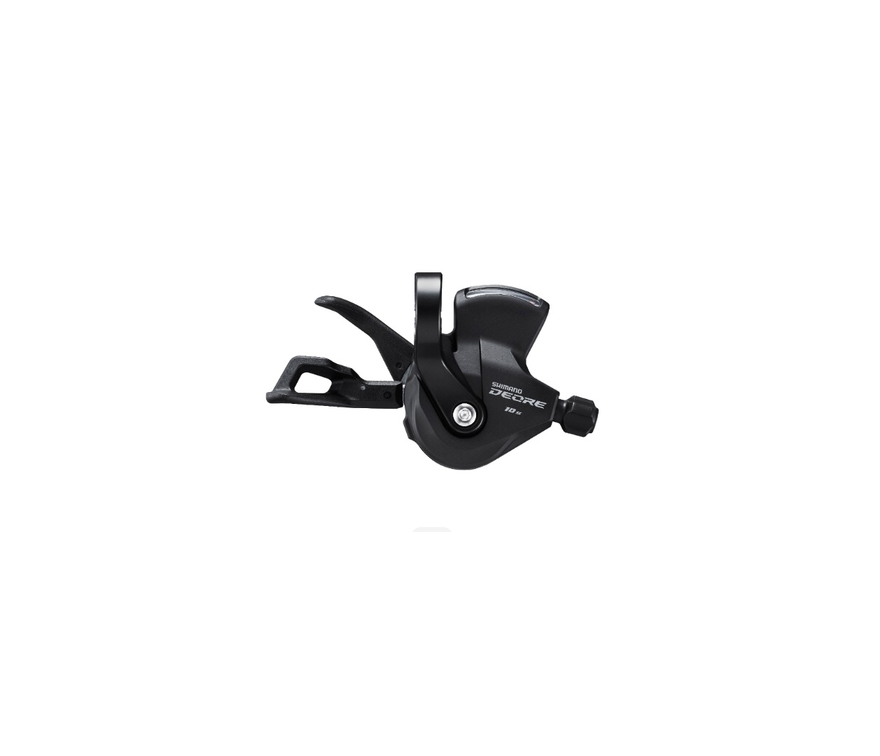 Шифтер Shimano Deore, M4100, правый, 10 скоростей, индикатор, трос 2400мм, черный, без упаковки