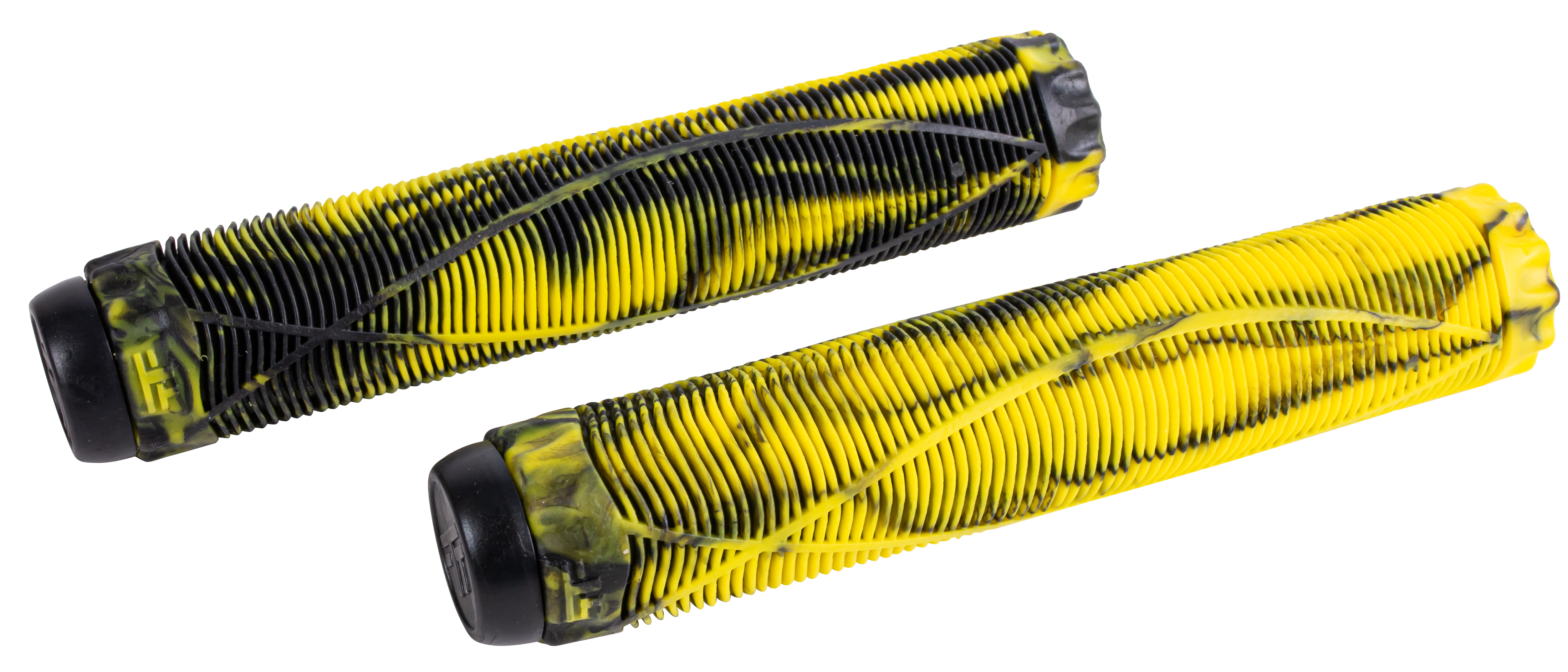 Н-р грипсы 2шт с барендами Fish, 170mm, Yellow/Black, на трюковой самокат  1/100 294354