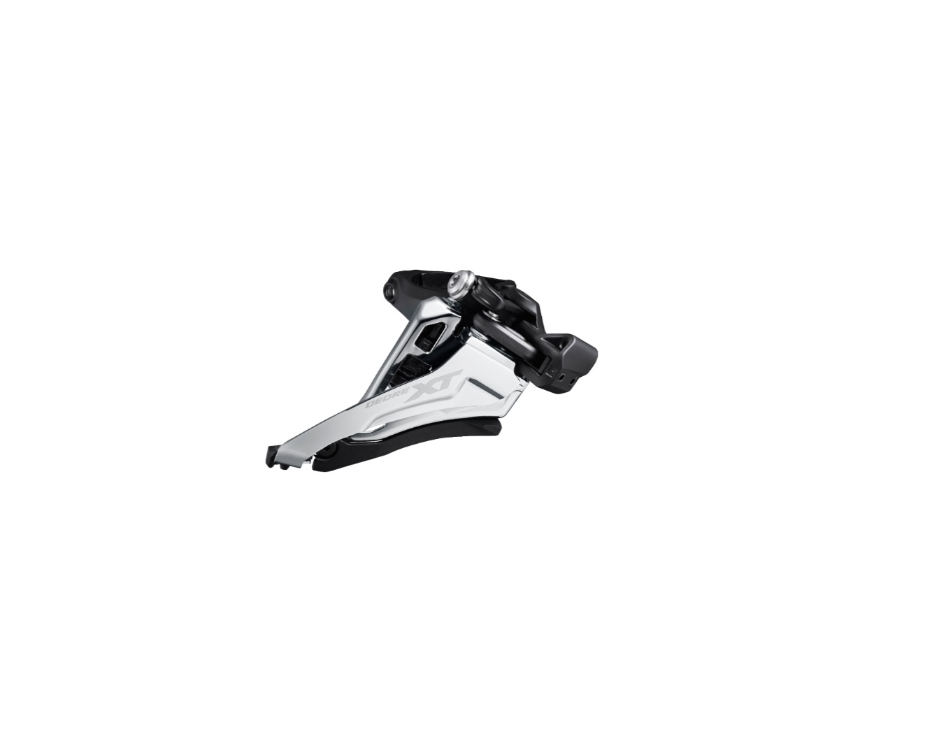 Переключатель передний Shimano Deore XT, M8100, 2x12 скоростей, верхняя тяга, 38T, средний хомут 34.