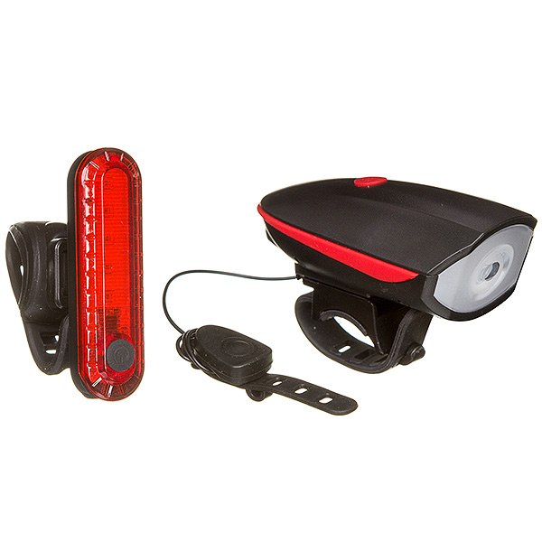 Комплект фонарей STG FL1544A (300 люм звонок 120fb (1200MmAH))  BCTL5477 (usb)