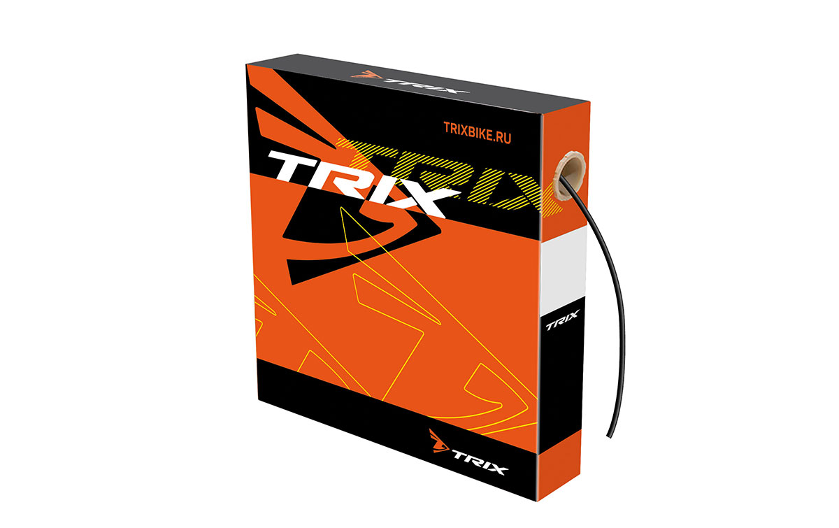 Рубашка троса тормоза TRIX , 5 мм, черная, коробка 50м