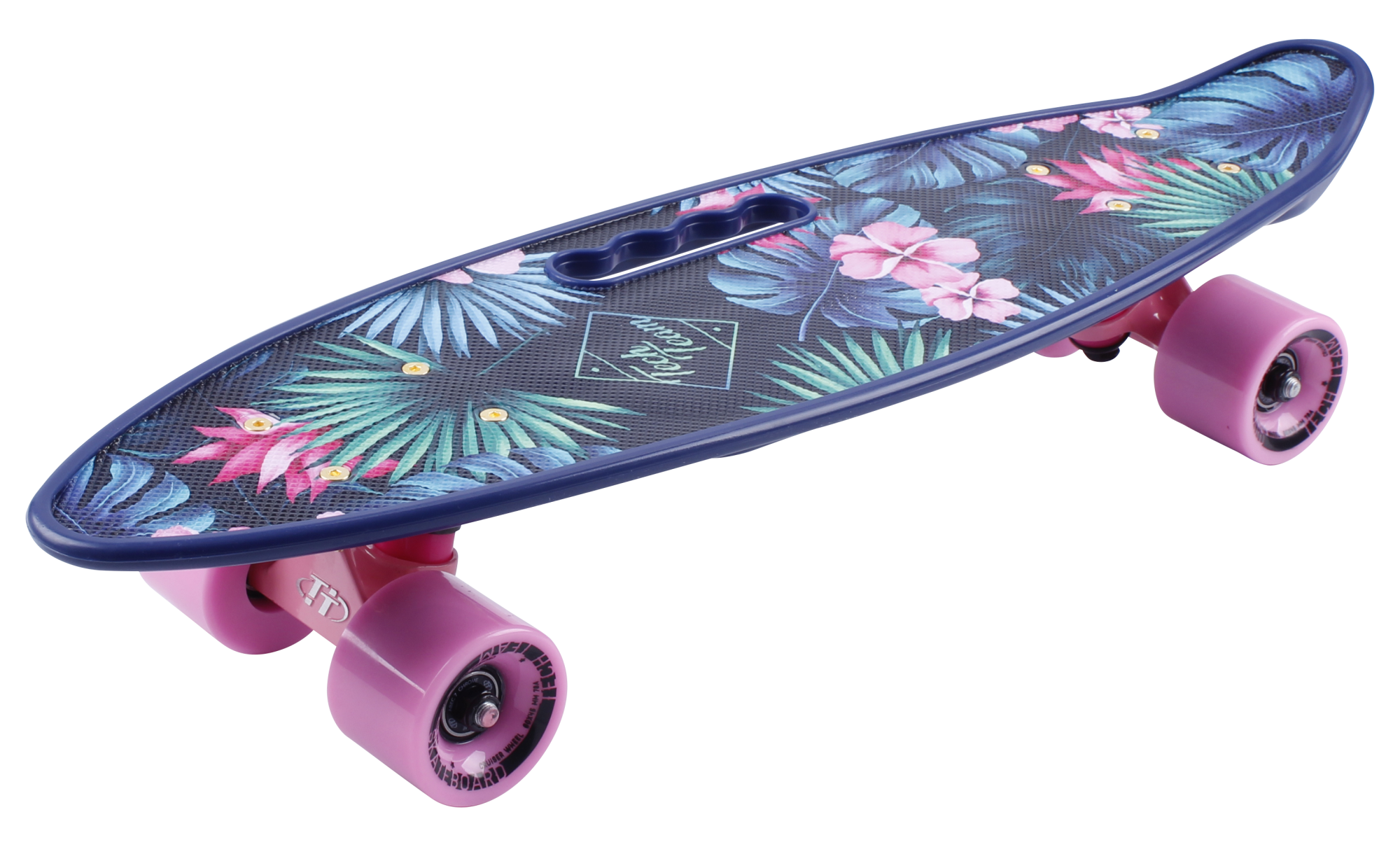 Скейтборд пластиковый Fishboard 23 print (mini)blue1/4 TLS-409 mini